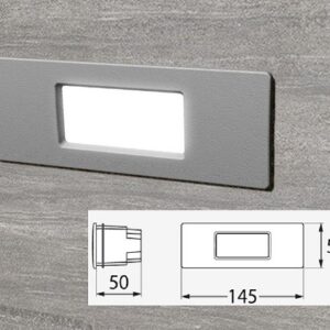 Nina 150 Segnapasso da Incasso R7s 4w Natura Grigio